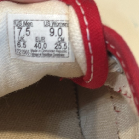 Red Canvas Vans - Picture 3 of 7